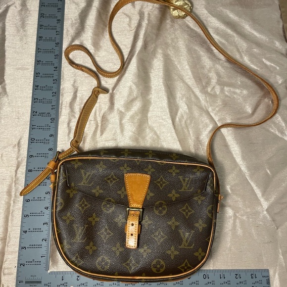 Louis Vuitton Brown and Tan Monogram Crossbody Bag with Gold Hardware